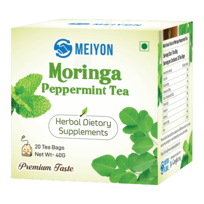 Moringa Peppermint Tea -Refreshing & Soothing, Natural Energy Booster , Supports Digestion (20dips )